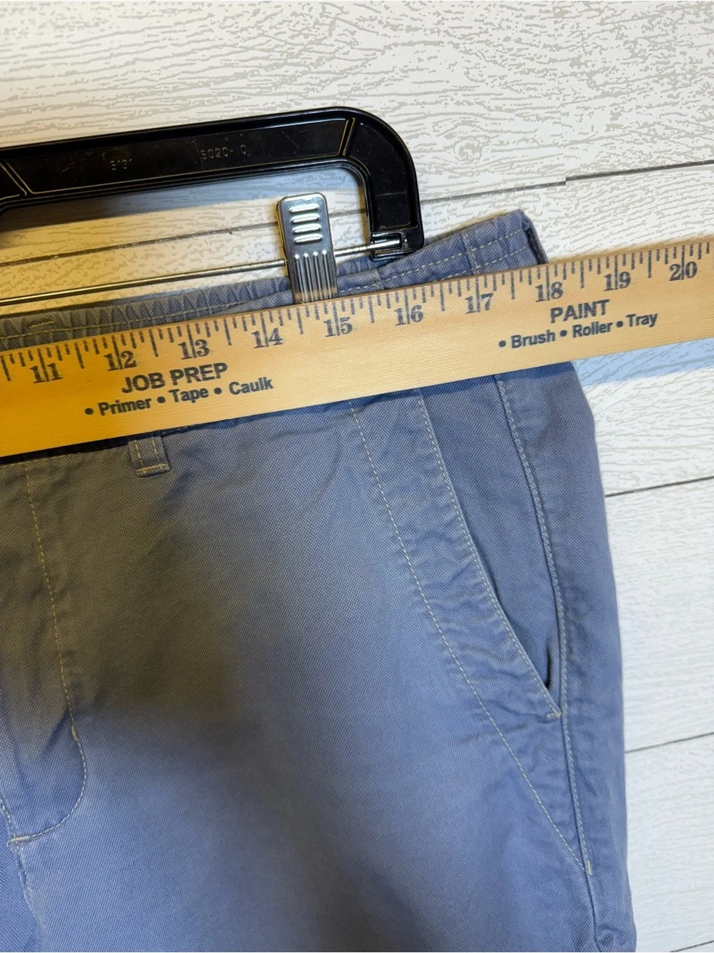 Tommy Bahama Slate Blue Flat-Front Men's Shorts Cotton Linen Blend Size Large - Picture 5 of 9